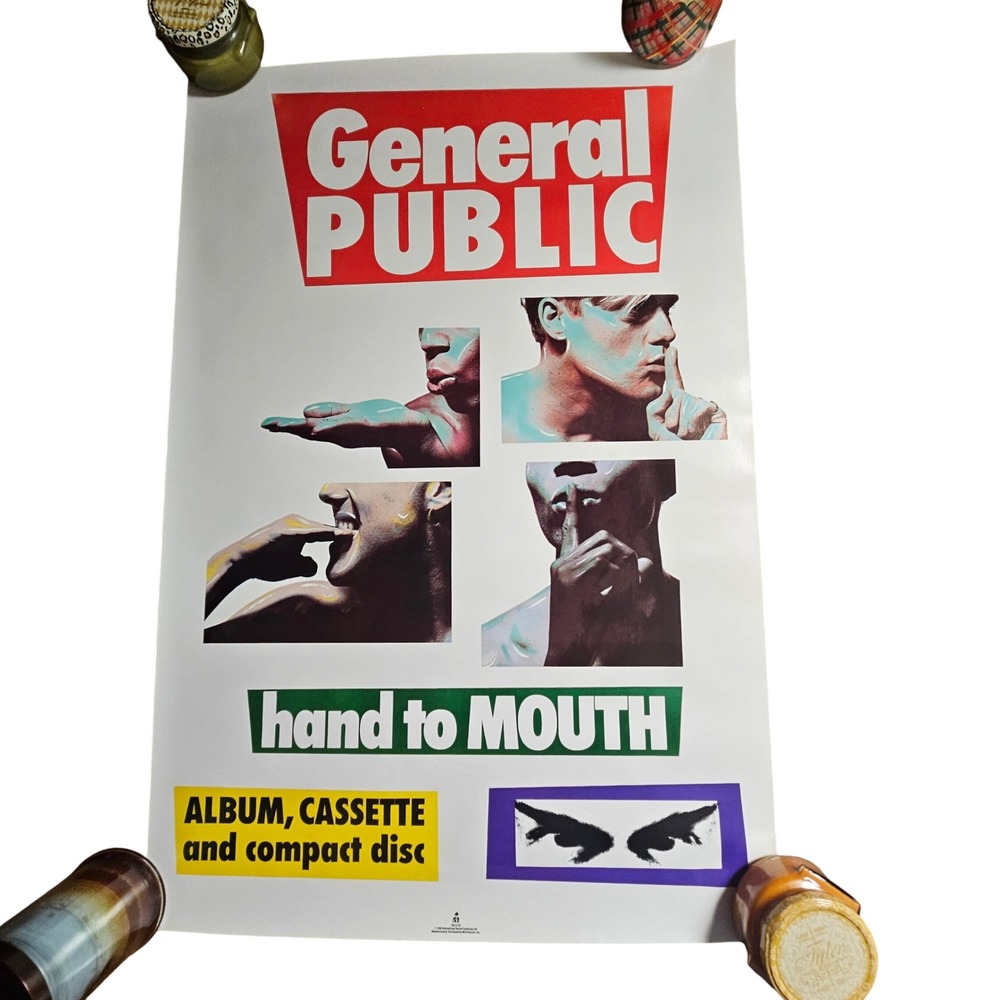 General Public Hand To Mouth Vintage 1986 Promo Album Poster 24x36 I.R.S Records